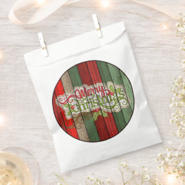 Dark Red Green Weathered Wooden Plantern Pattern Bedankzakje