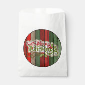 Dark Red Green Weathered Wooden Plantern Pattern Bedankzakje (Voorkant)