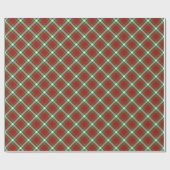 Dark Red Green White Play Squares Patroon Cadeaupapier (Vlak)