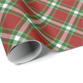 Dark Red Green White Play Squares Patroon Cadeaupapier (Rol Hoek)