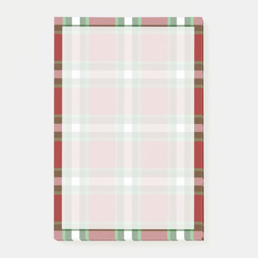 Dark Red Green White Play Squares Patroon Post-it® Notes (Voorkant)