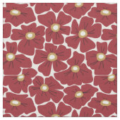 Dark Red Large Scale Florence Pattern Stof (Close Up)