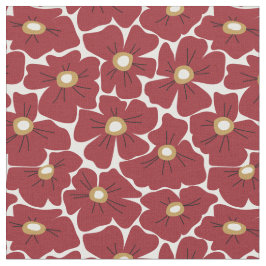 Dark Red Large Scale Florence Pattern Stof