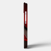 Dark Red Leaf Texture iPhone 13 Terug Hoesje (Achterkant / Links)