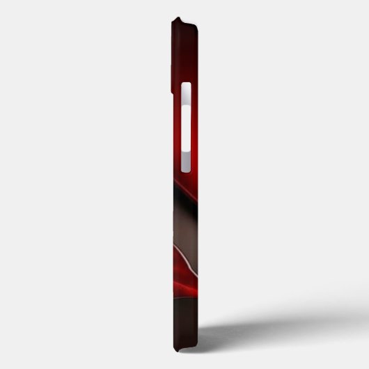 Dark Red Leaf Texture iPhone 13 Terug Hoesje (Achterkant / Links)