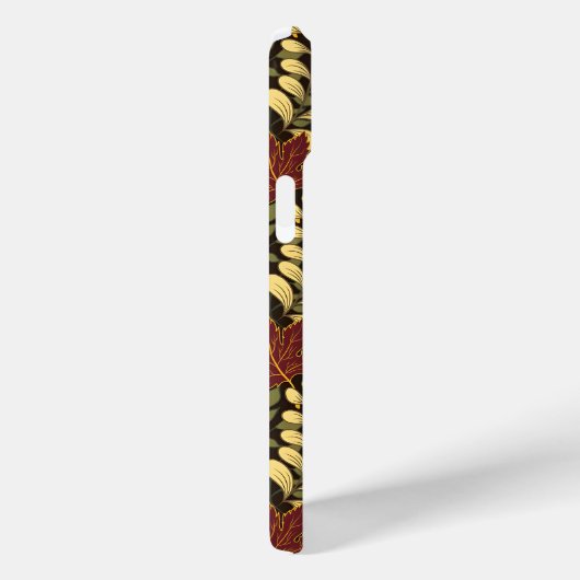 Dark red maple leaves floral pattern Case-Mate iPhone case (Achterkant / Rechts)