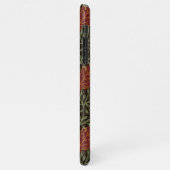 Dark red maple leaves floral pattern iPhone hoesje (Linkerkant)