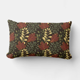 Dark red maple leaves floral pattern kussen