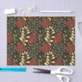 Dark red maple leaves floral pattern tissuepapier (Craft)