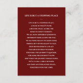 Dark Red Memorial Funeral Prayer Kaart met foto (Achterkant)