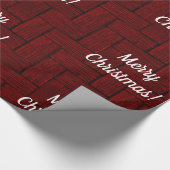 Dark Red Merry-kerstinpakpapier Cadeaupapier (Hoek)