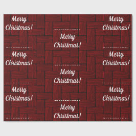 Dark Red Merry-kerstinpakpapier Cadeaupapier