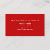 Dark Red Monogram Manager Visitekaartje (Achterkant)