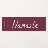Dark Red Namaste Persoonlijke naam van het script  Yogamat (Voorkant (horizontaal))