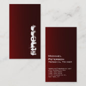 Dark Red Personal Trainer Fitness Visitekaartje (Voorkant / Achterkant)