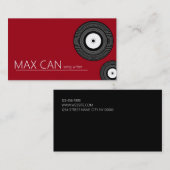 Dark Red Professional Song Writer Musician Visitekaartje (Voorkant / Achterkant)