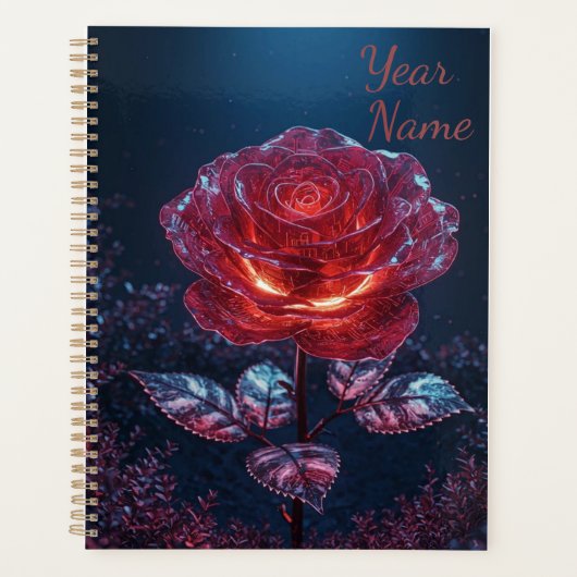 Dark Red Rose Planner (Voorkant)