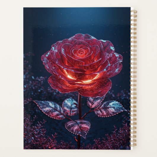 Dark Red Rose Planner (Achterkant)