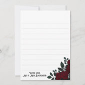 Dark Red Roses  Font Gothic Wedding Bedankt (Achterkant)