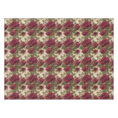 Dark Red Roses With Faded Green Leaves Tafelkleed (Voorkant (Horizontaal))