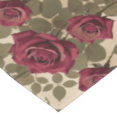 Dark Red Roses With Faded Green Leaves Tafelkleed (Gekanteld)