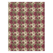 Dark Red Roses With Faded Green Leaves Tafelkleed (Voorkant)