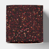Dark Red Ruby Glitter Bedankdoosjes (Bovenkant)