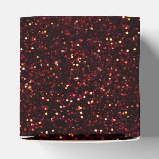Dark Red Ruby Glitter Bedankdoosjes (Bovenkant)