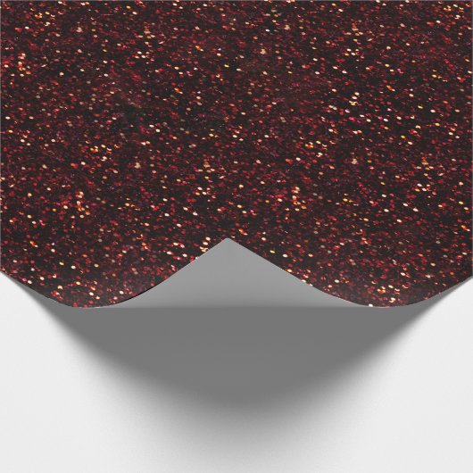 Dark Red Ruby Glitter Cadeaupapier (Hoek)