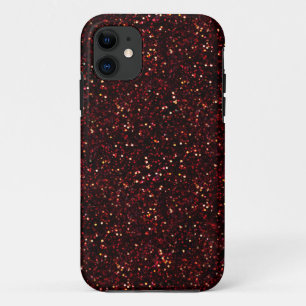 Dark Red Ruby Glitter iPhone 11 Hoesje