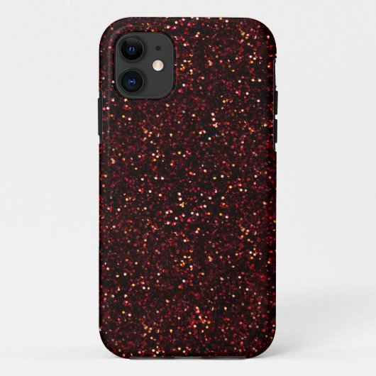 Dark Red Ruby Glitter Case-Mate iPhone Case (Achterkant)
