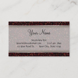 Dark Red Ruby Glitter Visitekaartje
