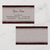 Dark Red Ruby Glitter Visitekaartje (Voorkant / Achterkant)