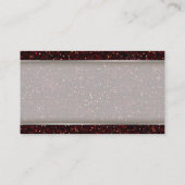 Dark Red Ruby Glitter Visitekaartje (Achterkant)