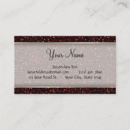Dark Red Ruby Glitter Visitekaartje
