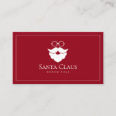 Dark Red Santa Claus Logo North Pole Custom Visitekaartje (Voorkant)