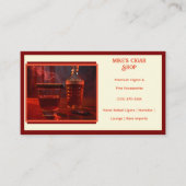 Dark Red Smoke Cigar Shop Visitekaartje (Voorkant)