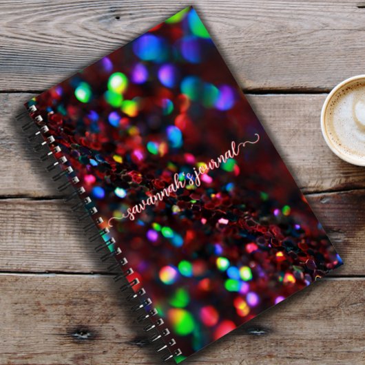 Dark Red Sparkling Journal Notitieboek