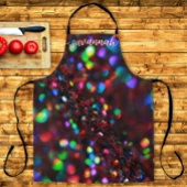 Dark Red Sparkling Work Schort