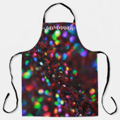 Dark Red Sparkling Work Schort (Voorkant)