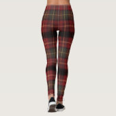 Dark Red Square Tartan Christmas Plaid Leggings (Achterkant)