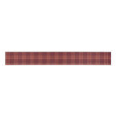 Dark Red Tartan Plaid Grosgrain Lint (Voorkant)