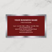 Dark Red Wheel Alignment Autobandenwinkel Visitekaartje (Achterkant)