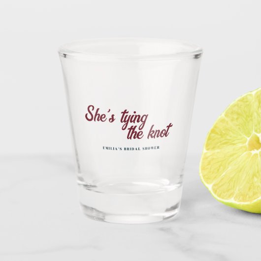 Dark Rich Floral Theme Vrijgezellenfeest Shot Glas (Voorkant)