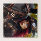 Dark Rider Steampunk Victoriaans Lady Legpuzzel (Horizontaal)
