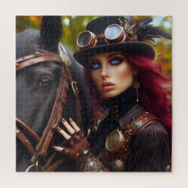 Dark Rider Steampunk Victoriaans Lady Legpuzzel