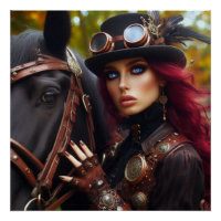 Dark Rider Steampunk Victoriaans Lady