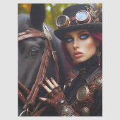 Dark Rider Steampunk Victoriaanse Dame Decoupage Tissuepapier