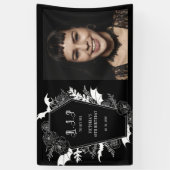 Dark RIP Thirties Gothic 40th Photo Birthday Spandoek (Verticaal)