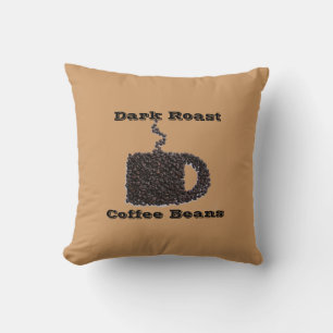 Dark Roast Coffee Bean Designer Pillow Kussen